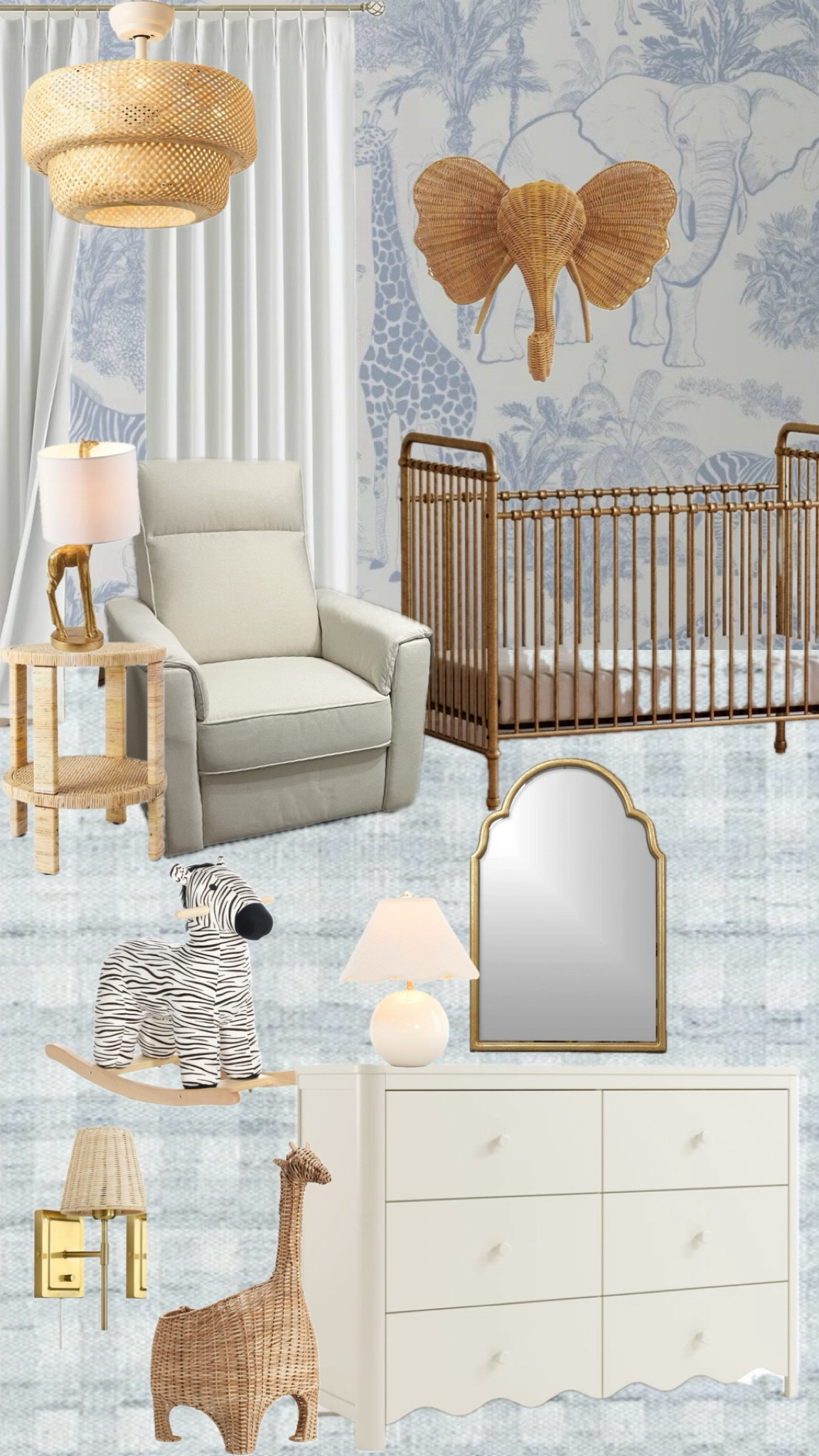 Blue toile safari theme nursery 

#LTKKids #LTKBump #LTKBaby