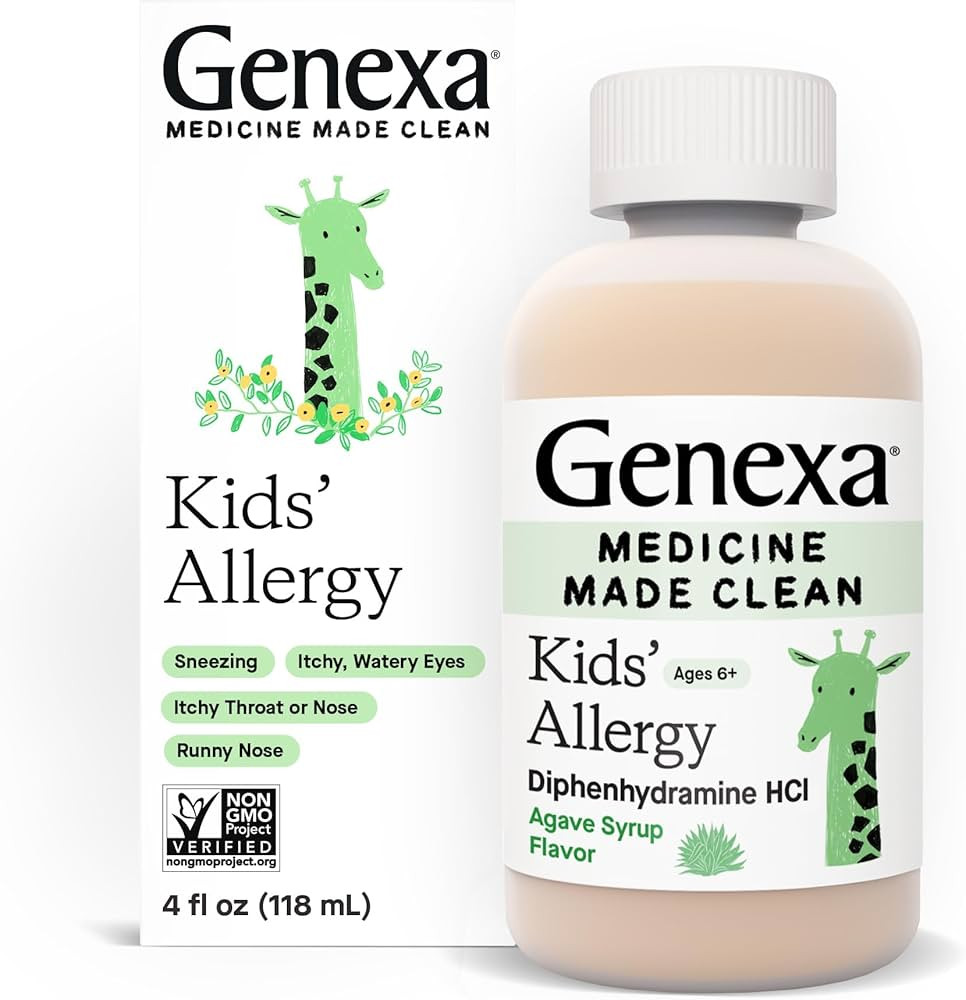 Genexa Kids’ Clean Allergy Antihistamine Medicine, Dye Free, 0% Artificial Additives, Multi Sym... | Amazon (US)