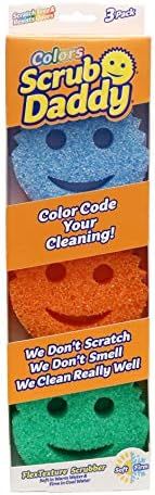 Scrub Daddy Sponge Set - Colors - Scratch-Free Sponges for Dishes and Home, Odor Resistant, Soft ... | Amazon (US)