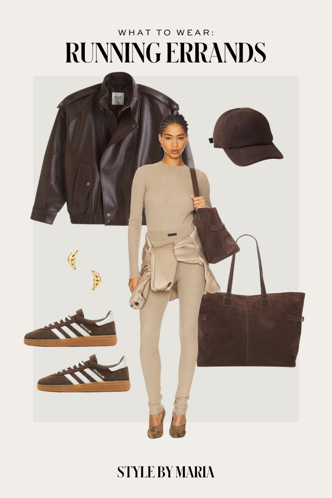 Casual winter outfit
Abercrombie bomber jacket on sale 
Fear of god waffle knit set
Adidas spezial sneakers
Suede tote
Gap wool cap

#LTKSaleAlert #LTKFindsUnder100 #LTKSeasonal