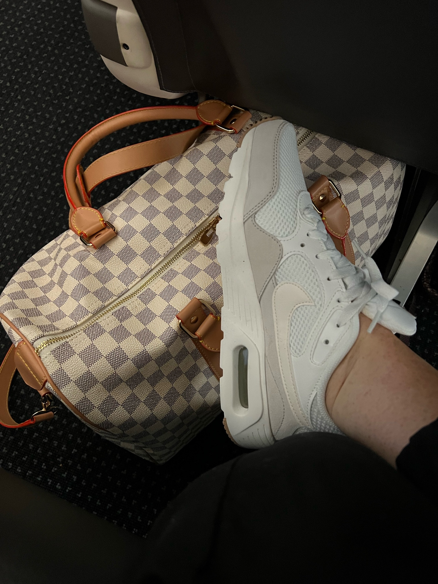 Travel | Weekender bag | duffle | nike women’s tennis shoes | neutral tennis shoes | Louis Vuitton dupe bag | designer bag dupe | Women | travel wear | LV dupe | white Nike  | Walmart Finds #nike #weekenderbag #walmartfinds 

#LTKtravel #LTKshoecrush