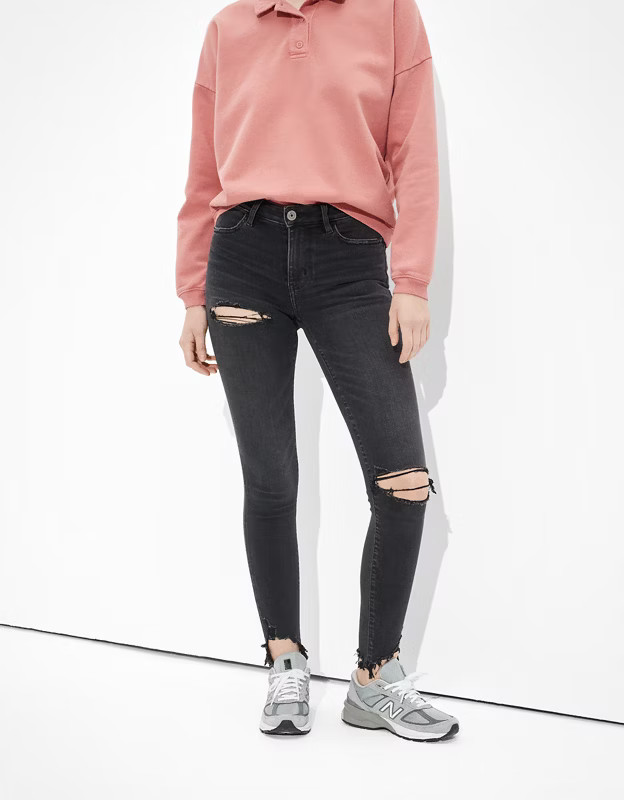 AE Ne(x)t Level Temp Tech Ripped High-Waisted Jegging | American Eagle Outfitters (US & CA)