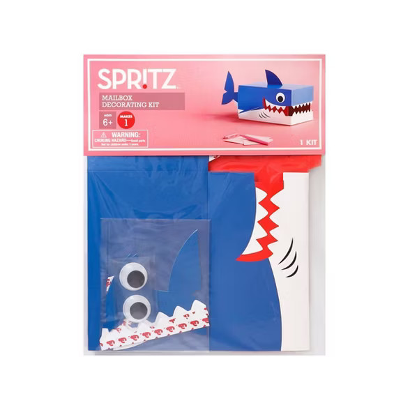 Shark Valentine's Day Kids Mailbox Decorating Kit - Spritz™ | Target