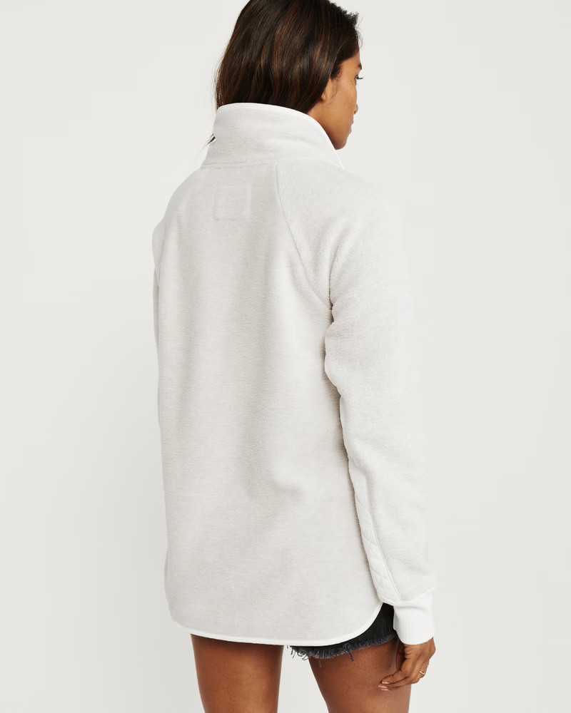Asymmetrical Snap-Up Fleece | Abercrombie & Fitch (US)