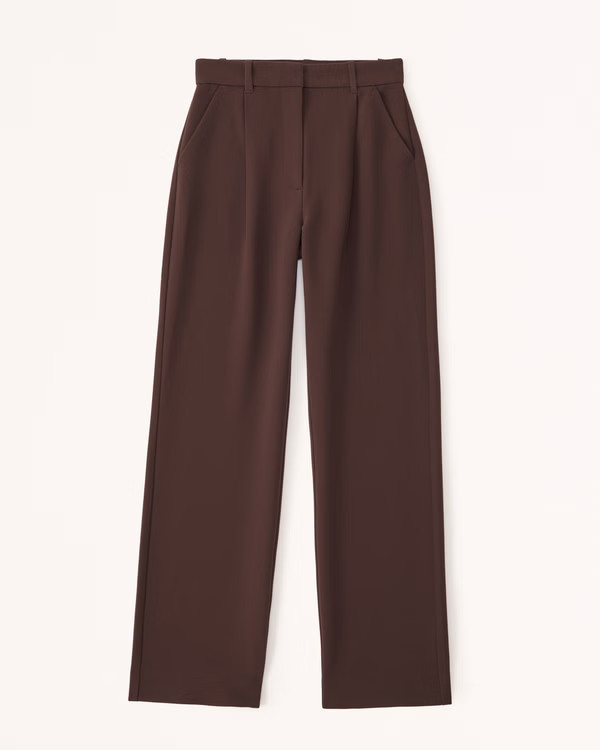 Women's Tailored Relaxed Straight Pant | Women's Bottoms | Abercrombie.com | Abercrombie & Fitch US & UK