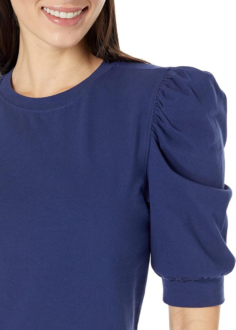 The Drop Women's Mariko Puff-Sleeve Crewneck Stretch Jersey T-Shirt | Amazon (US)