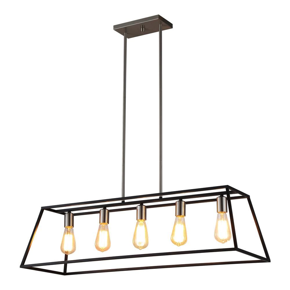 OVE Decors Agnes II 5-Light Black Pendant-Agnes II - The Home Depot | The Home Depot