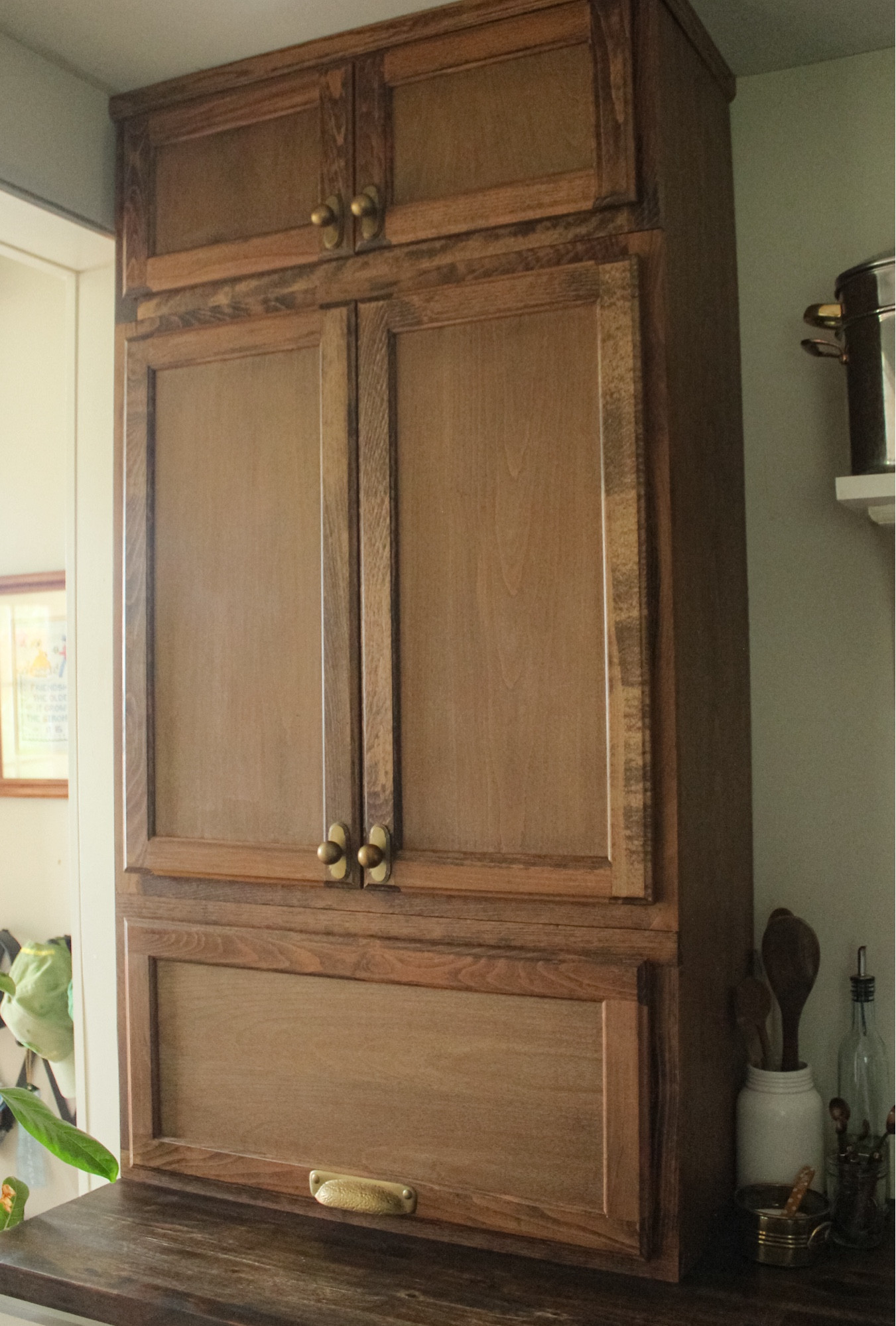 All the sources for my DIY stained wood cabinet tower! Kitchen inspo, wood cabinets, home design, farmhouse, brass decor, cabinet knobs

#LTKCon #LTKHome #LTKU