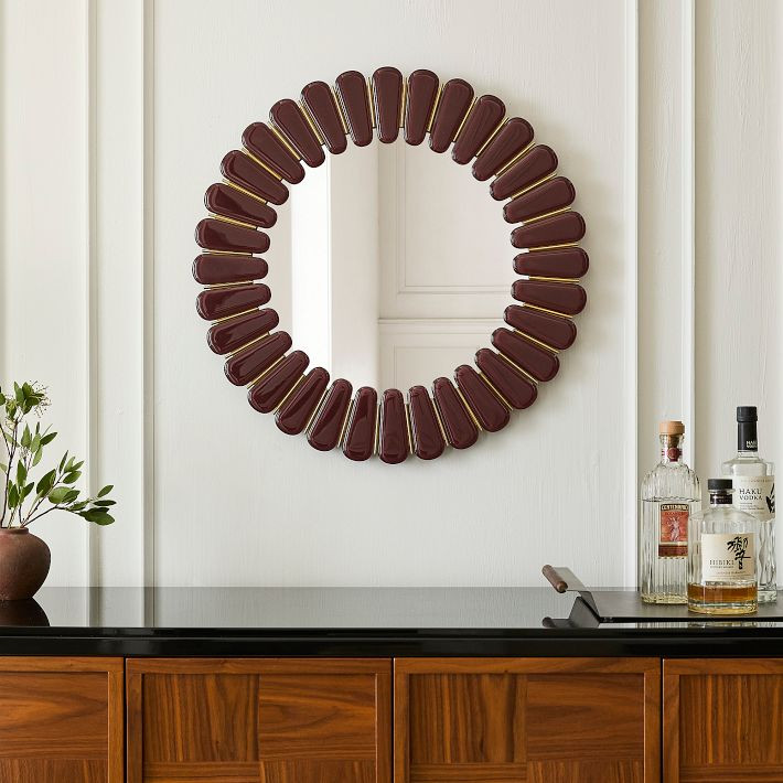 Pierce & Ward Faceted Round Wall Mirror | West Elm (US)