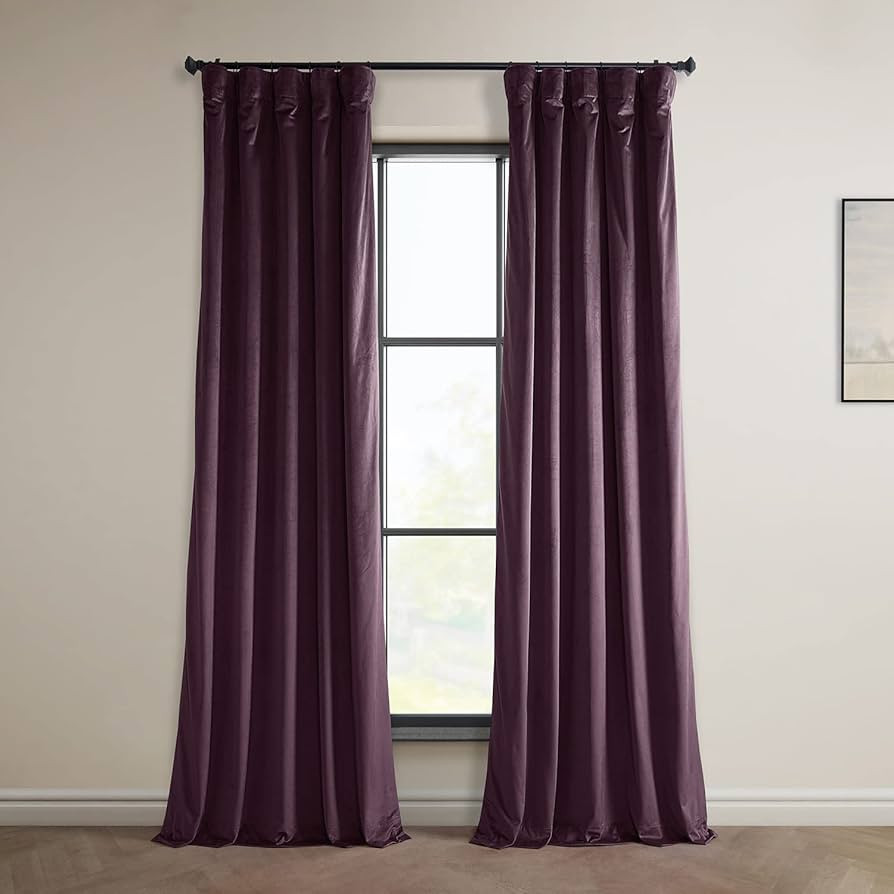 HPD Half Price Drapes Heritage Plush Velvet Curtains 96 Inches Long Room Darkening Curtains for B... | Amazon (US)