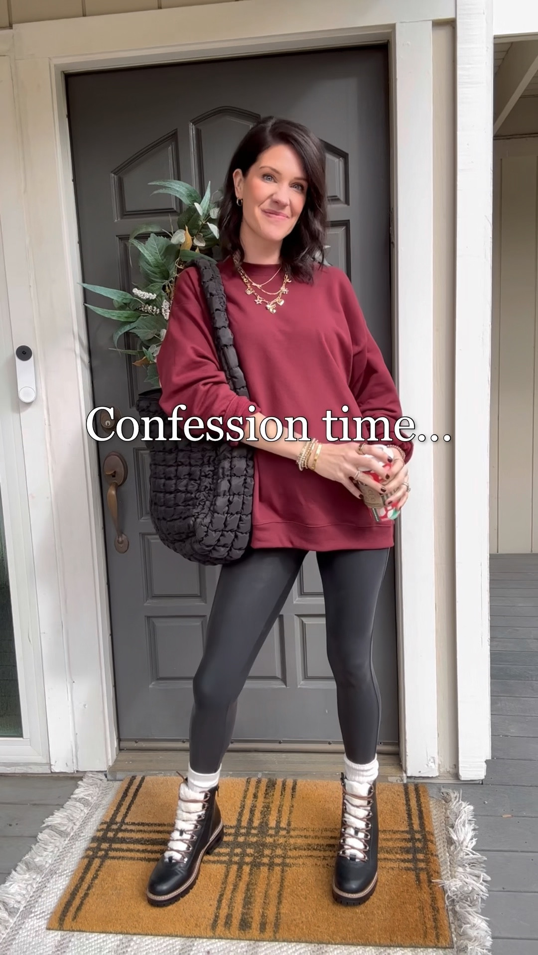 Men’s sweatshirt: size large (on sale for $12!!) so many color options 
Leggings: medium
Shoes: tts 

The cream colored socks match the boot fur so well! 

#LTKFindsUnder50 #LTKSaleAlert #LTKSeasonal