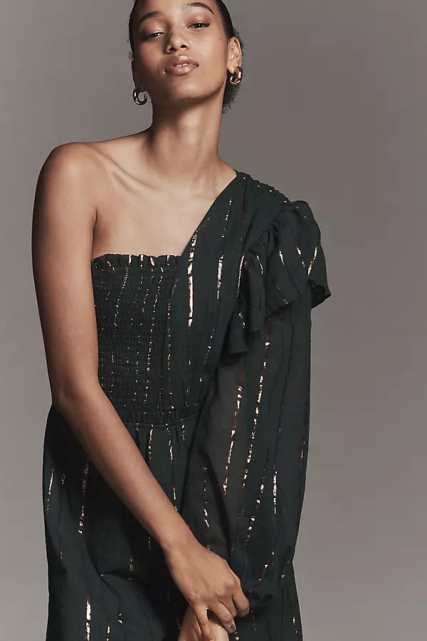 Farm Rio x Anthropologie One-Shoulder Stripe Jumpsuit | Anthropologie (US)