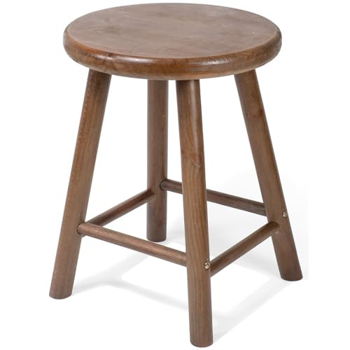 Red Co. Mesa decorativa de madera de caucho, con parte superior redonda de 16.5 pulgadas, color m... | Amazon (US)