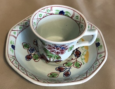 Rare Vintage Old Bow Calyx Ware Cup and Saucer Hand Painted.  | eBay | eBay US