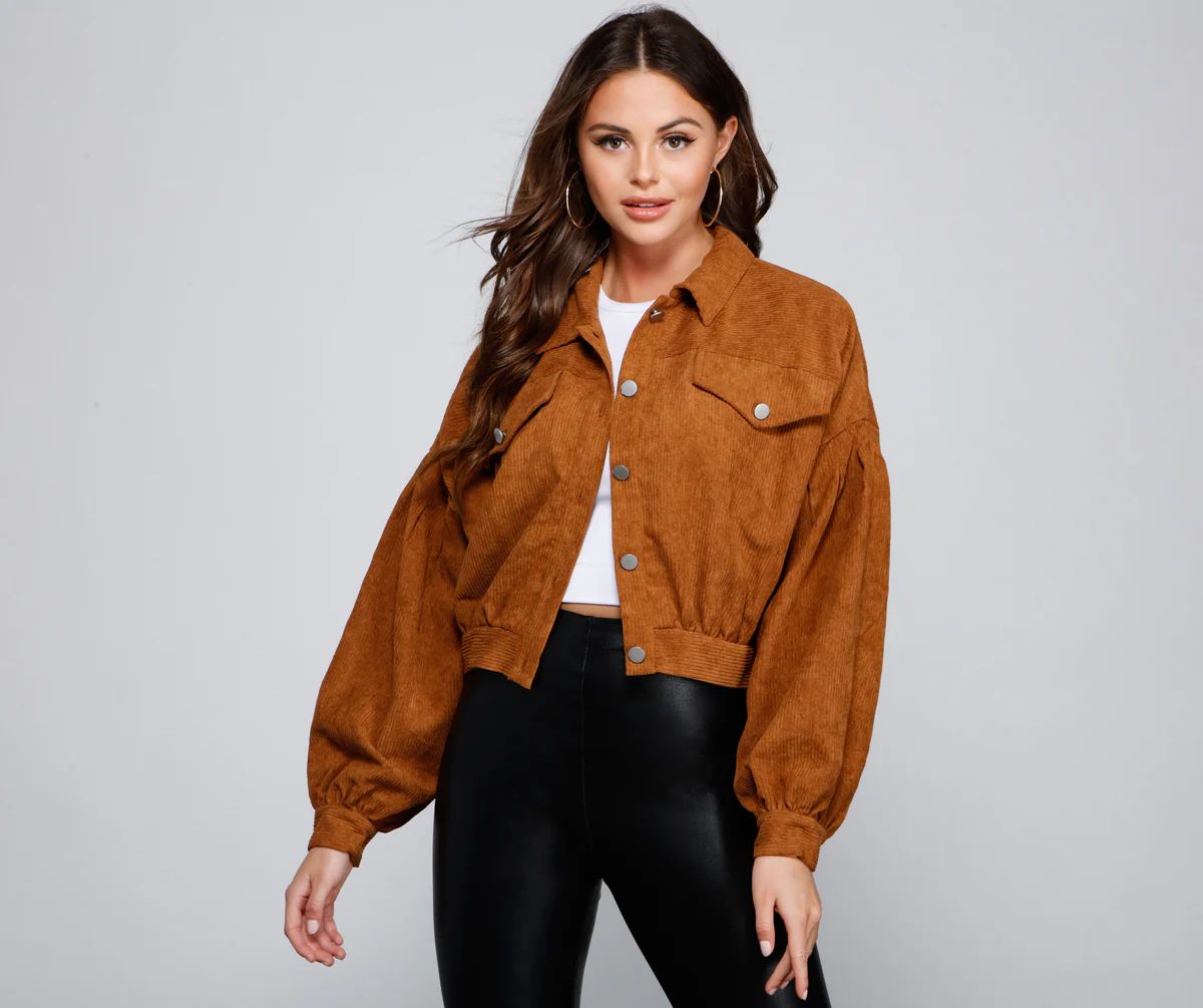 Effortlessly Chic Corduroy Cropped Jacket | Windsor Stores