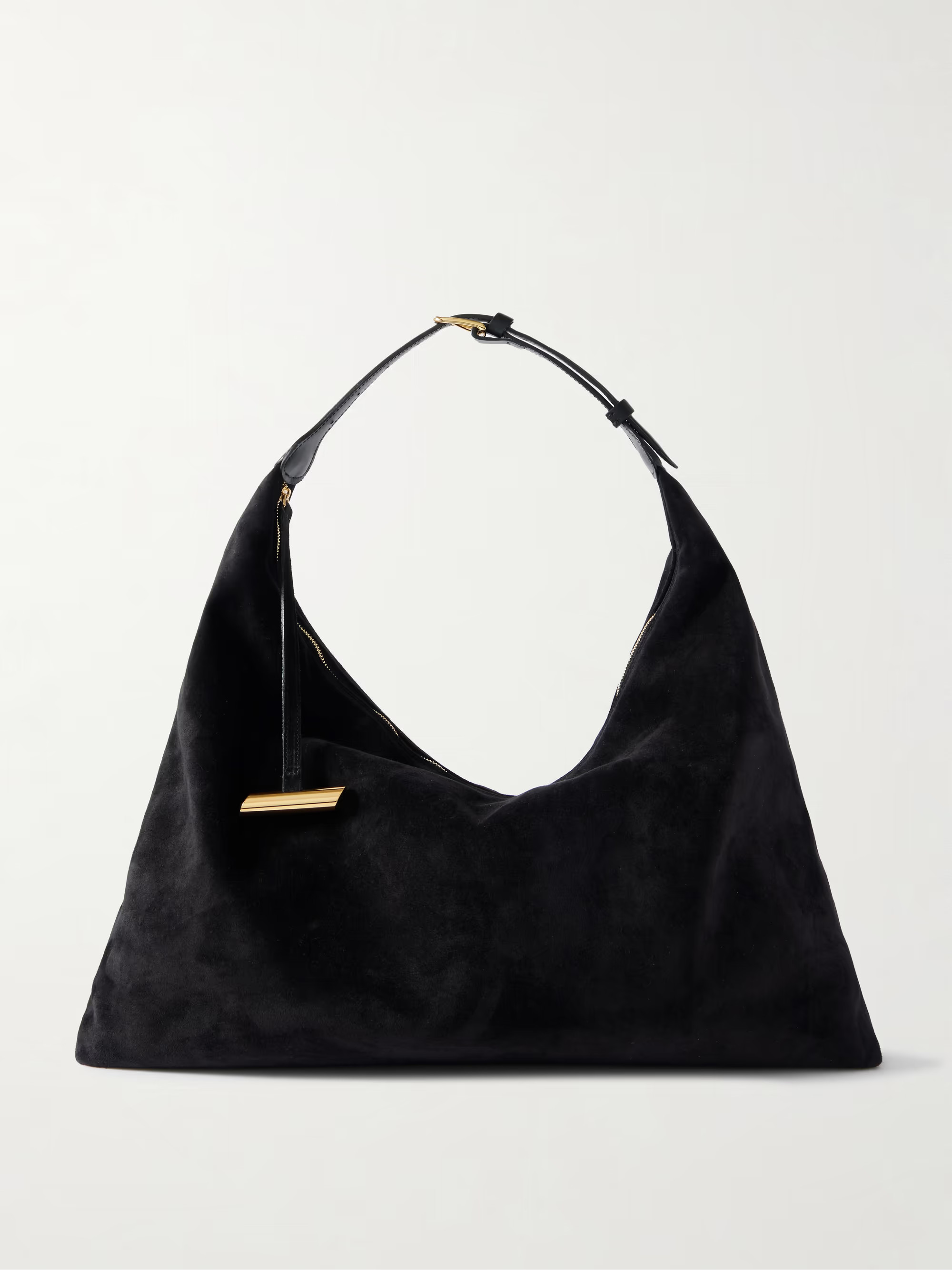 Pillow buckled suede shoulder bag | NET-A-PORTER (US)