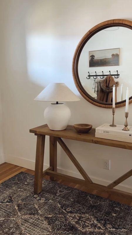 A simple entryway I’m loving with an affordable console table, Amazon table lamp and decor. 
Farmhouse table
Entry

#LTKSeasonal #LTKhome #LTKsalealert