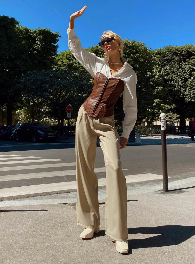 Archer Pants Taupe | Princess Polly US