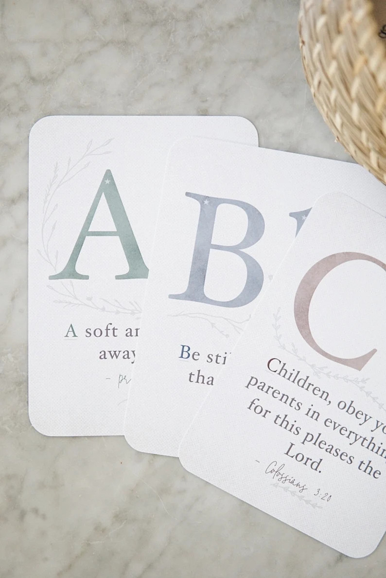 ABC Scripture Card Scripture Cards Scripture Memory Card - Etsy | Etsy (US)