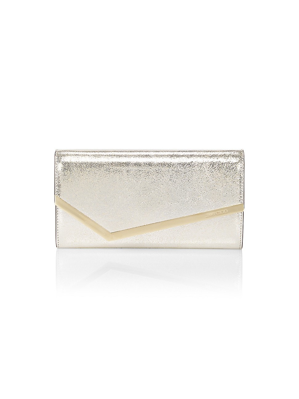 Women's Emmie Glitter Leather Clutch-On-Chain - Champagne | Saks Fifth Avenue