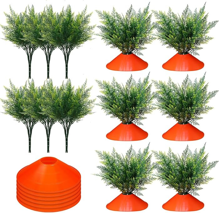 12 Set Easter Yard Carrots Decorations Sign Garden Stake Outdoor Fake Carrots Patch DIY Ferns Art... | Amazon (US)