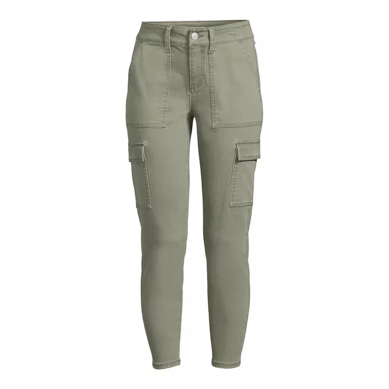 Gray No Boundaries cargo pants with Elastic cuffs