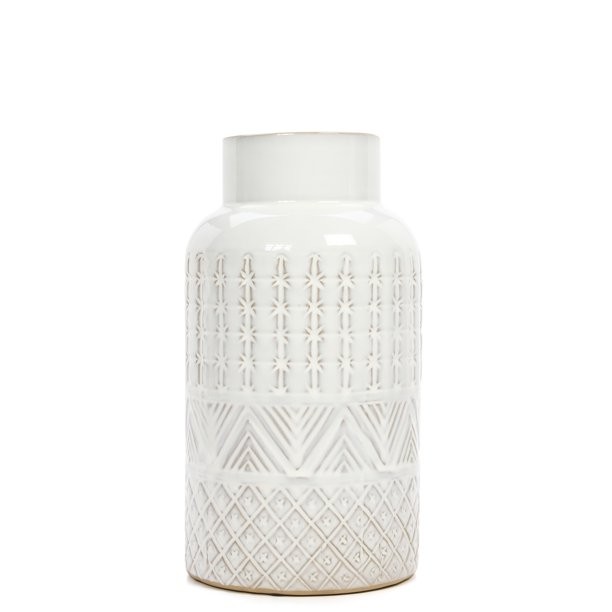 Better Homes and Gardens Small Ceramic Cream Textured Vase | Walmart (US)