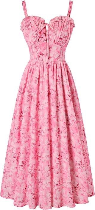 Scarlet Darkness Summer Dresses for Women 2026 Floral Corset Maxi Dress | Amazon (US)