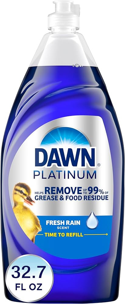 Dawn Platinum Dishwashing Liquid Dish Soap, Refreshing Rain Scent, 32.7 fl oz | Amazon (US)