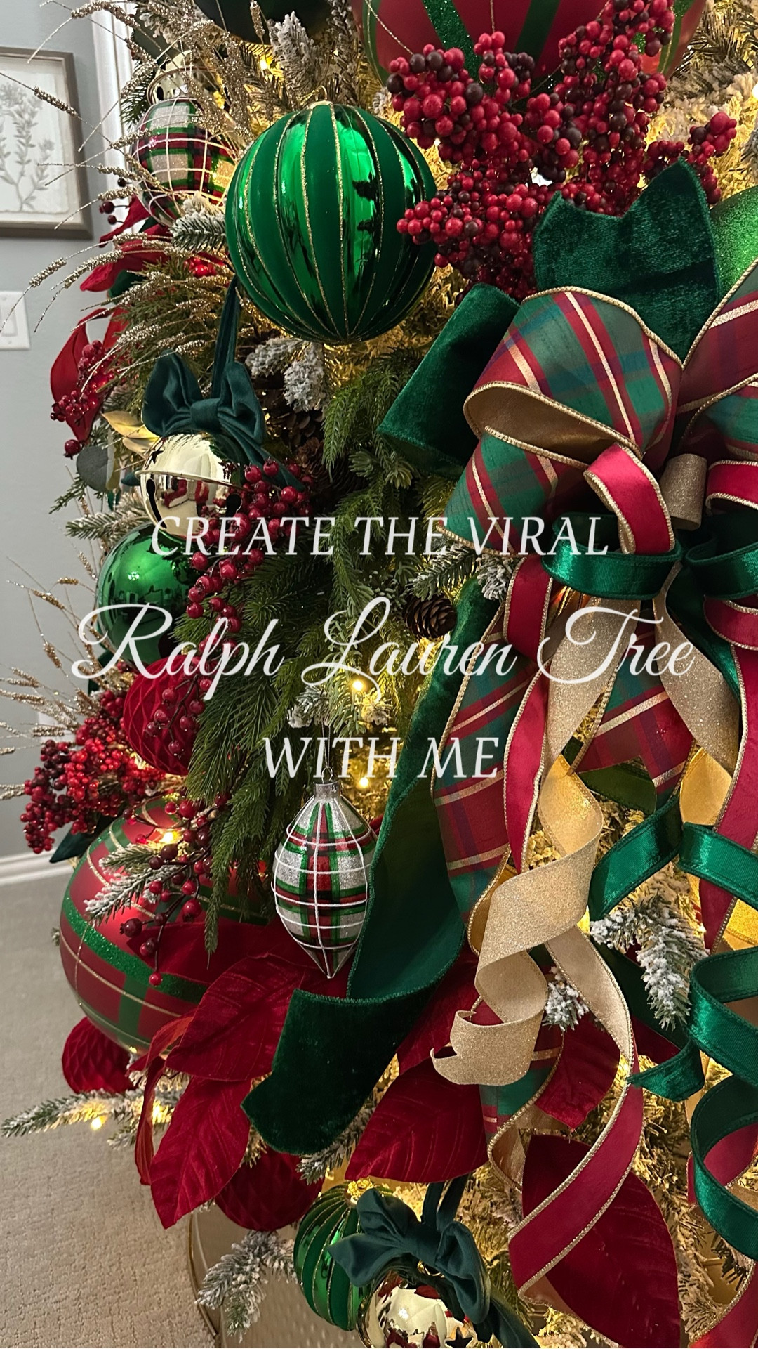 A Ralph Lauren Christmas: Added lots of greenery into my flocked tree with tartan and velvet ribbons, shimmering plaid ornaments and layers of red velvet magnolia leaves to give it that signature Ralph Lauren feel. 

Ralph Lauren Christmas | Christmas Tree Decorating | Red and Green Christmas | 

#LTKSeasonal #LTKHome #LTKHoliday