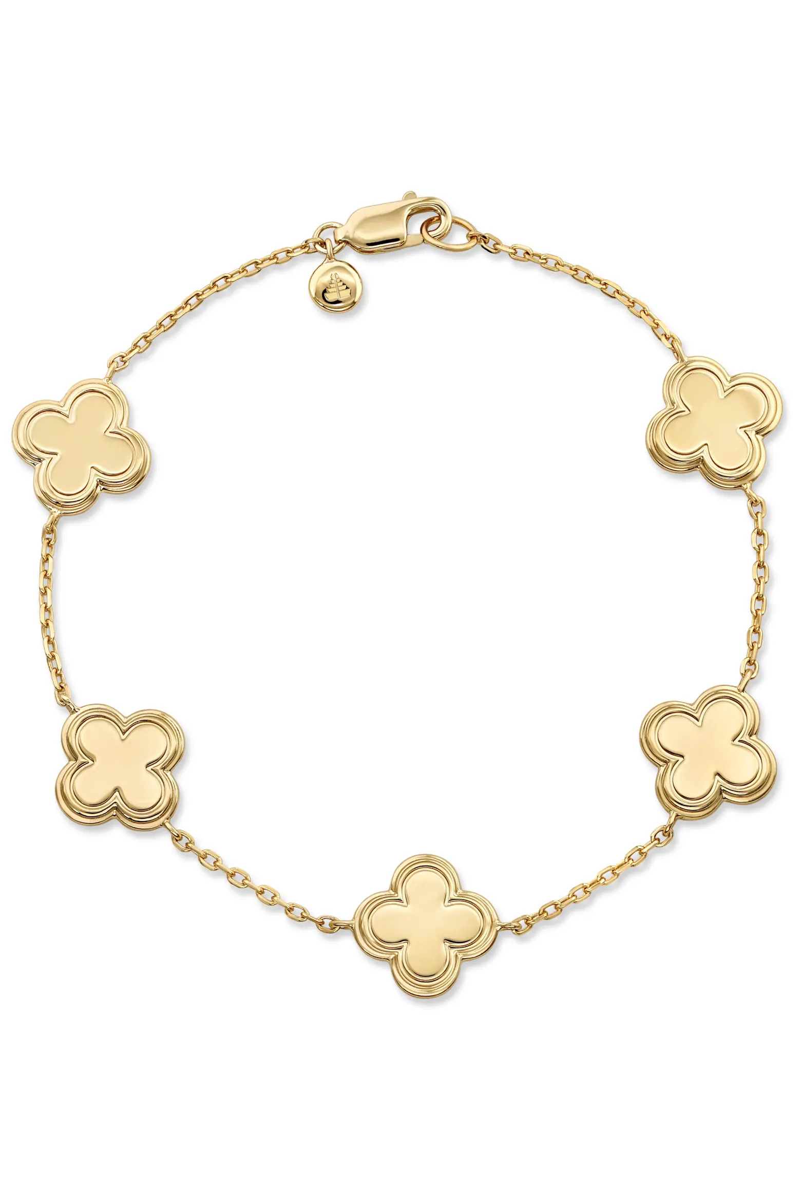 Five Clover Chain Bracelet in Gold Plated Sterling Silver (Women) | Nordstrom | Nordstrom