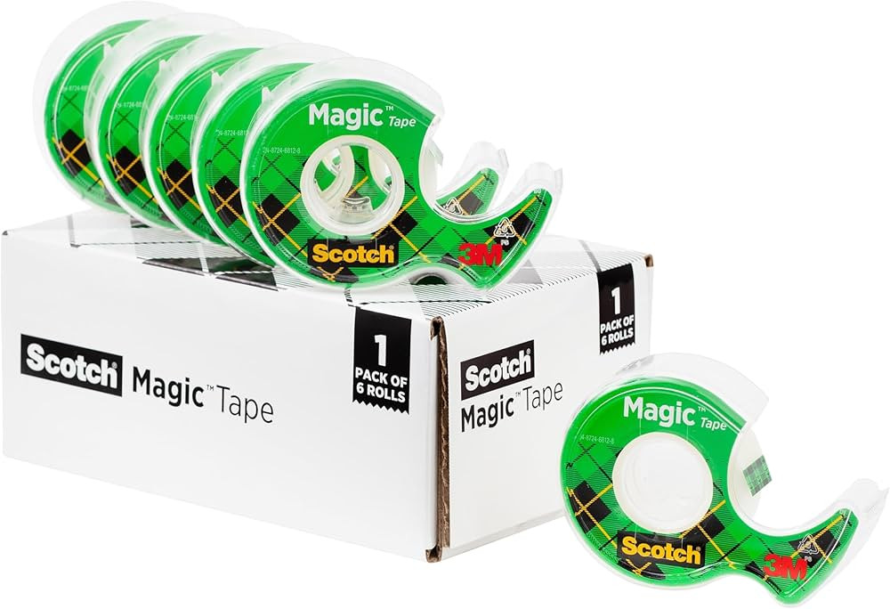 Scotch Magic Tape, Invisible, Repair Christmas Cards and Use as Holiday Gift Wrap Supplies for Ch... | Amazon (US)