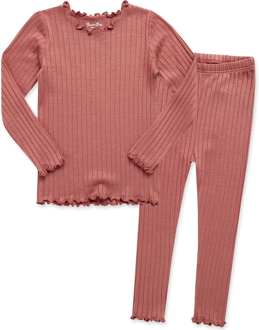 VAENAIT BABY 6M-12Y Kids Unisex Girls & Boys Soft Comfy Modal Tencel Shirring Sleepwear Pajamas 2pcs | Amazon (US)