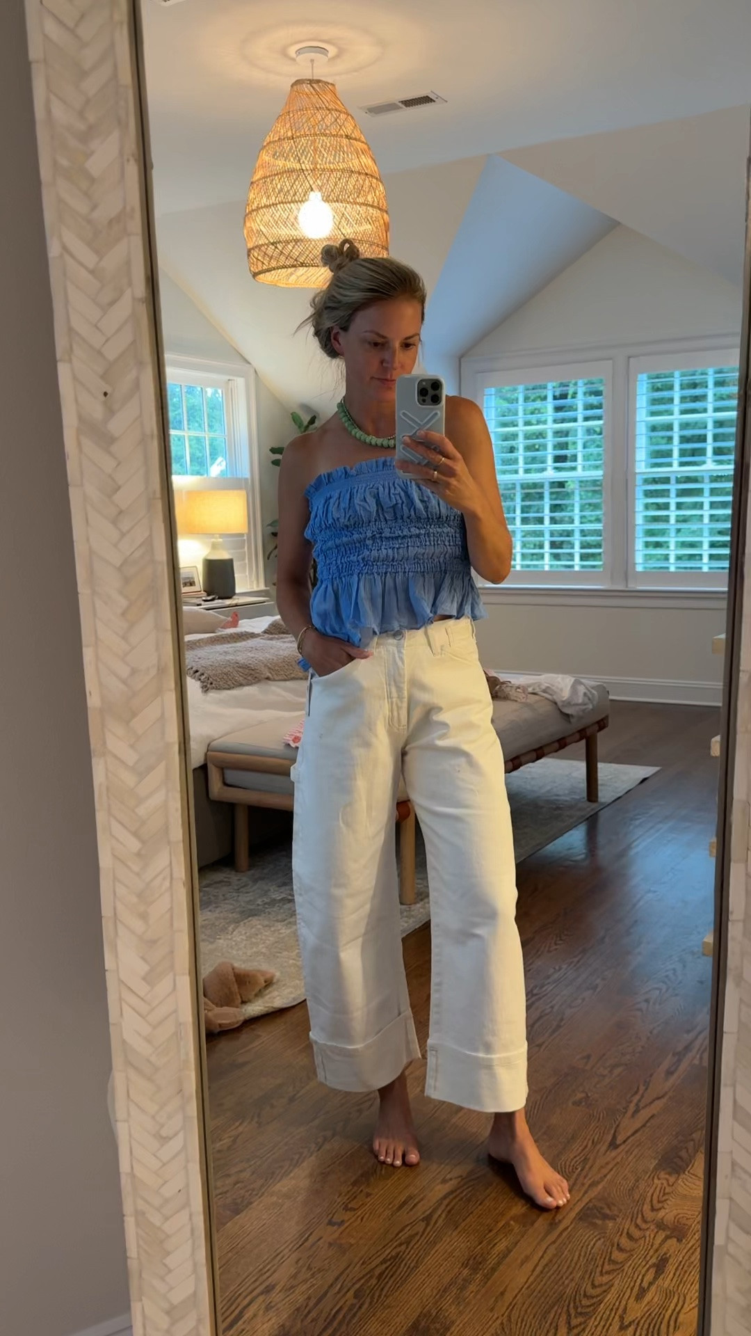 Summer outfit 
•Small top, tts
•26R jeans, tts, I’m 5’5 (size down if between sizes or prefer a more fitted look)

#LTKdayinmylife #LTKgrwm