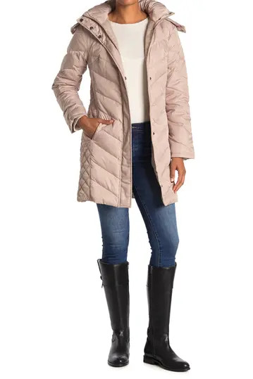 Faux Fur Trimmed Removable Hood Quilted Down Puffer Jacket | Nordstrom Rack