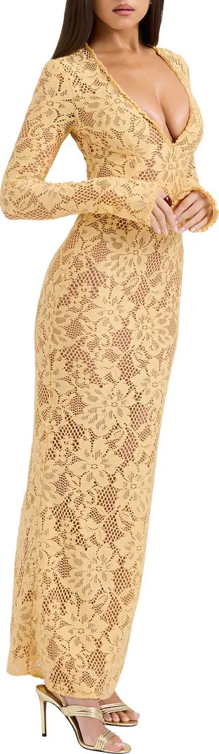 HOUSE OF CB Indiana Long Sleeve Lace Maxi Dress | Nordstrom | Nordstrom