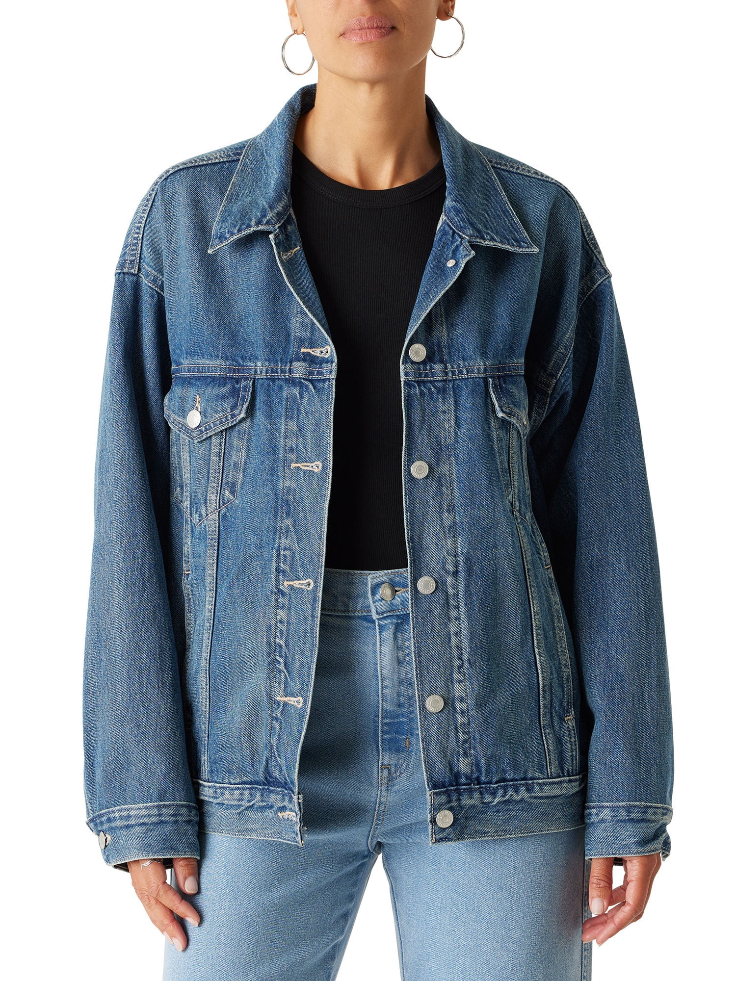 Levi Strauss Signature Women's Loose Trucker, Sizes XS-XXL | Walmart (US)