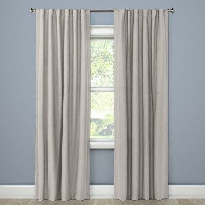 84&#34;x50&#34; Aruba Linen Blackout Curtain Panel Gray - Threshold&#8482; | Target