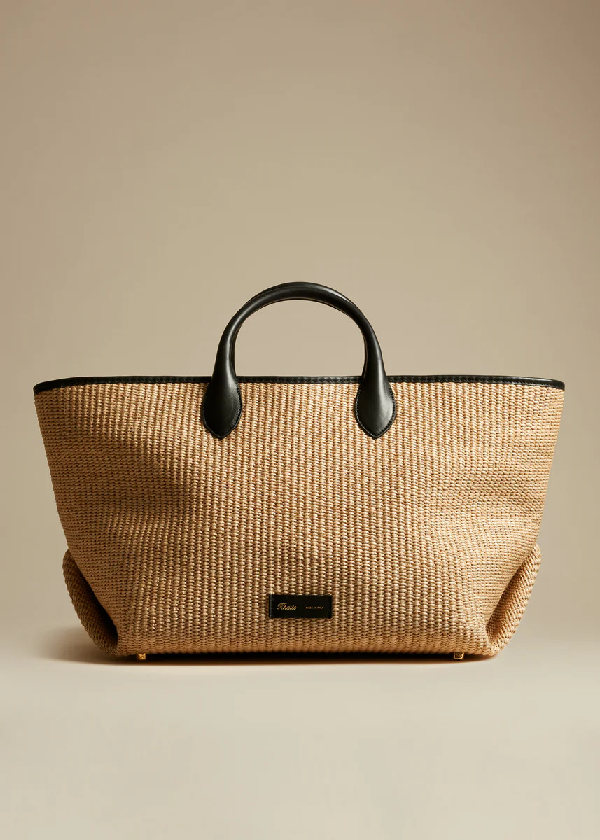 The Medium Amelia Tote in Natural Raffia | Khaite
