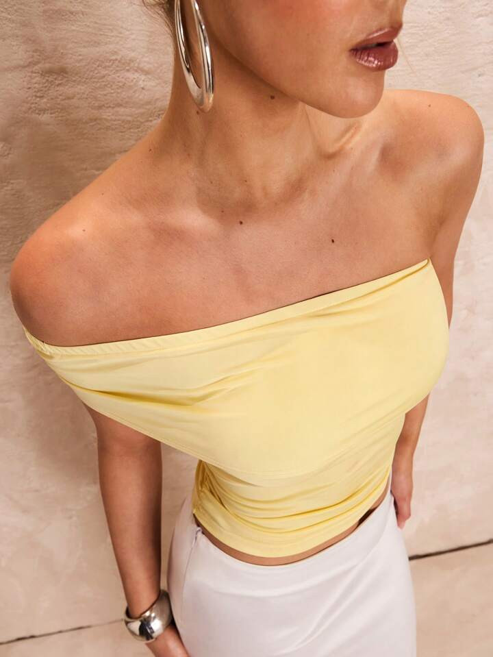 Glamine Women Asymmetrical Neck Casual Sexy Blouse | SHEIN