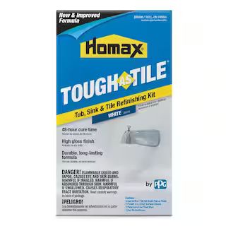 Homax 26 oz. White Tough as Tile Brush on Tub, Sink, and Tile Refinishing Kit 3154 | The Home Depot