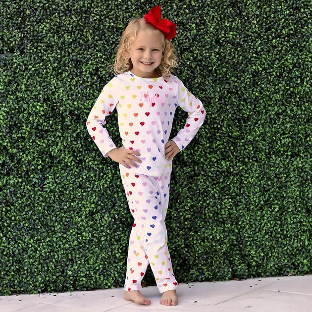 Rainbow Heart Print Loungewear | Classic Whimsy