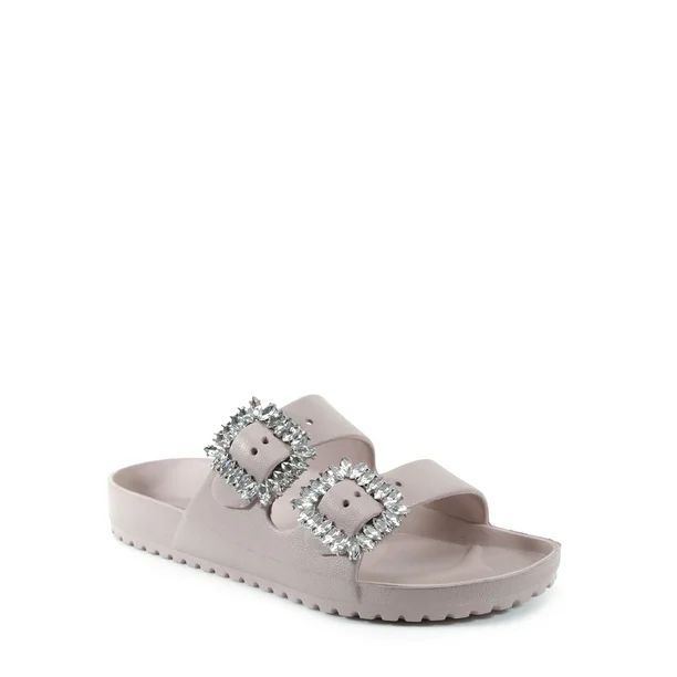 PORTLAND by Portland Boot Company Women's Rhinestone Buckle EVA Footbed Sandal - Walmart.com | Walmart (US)