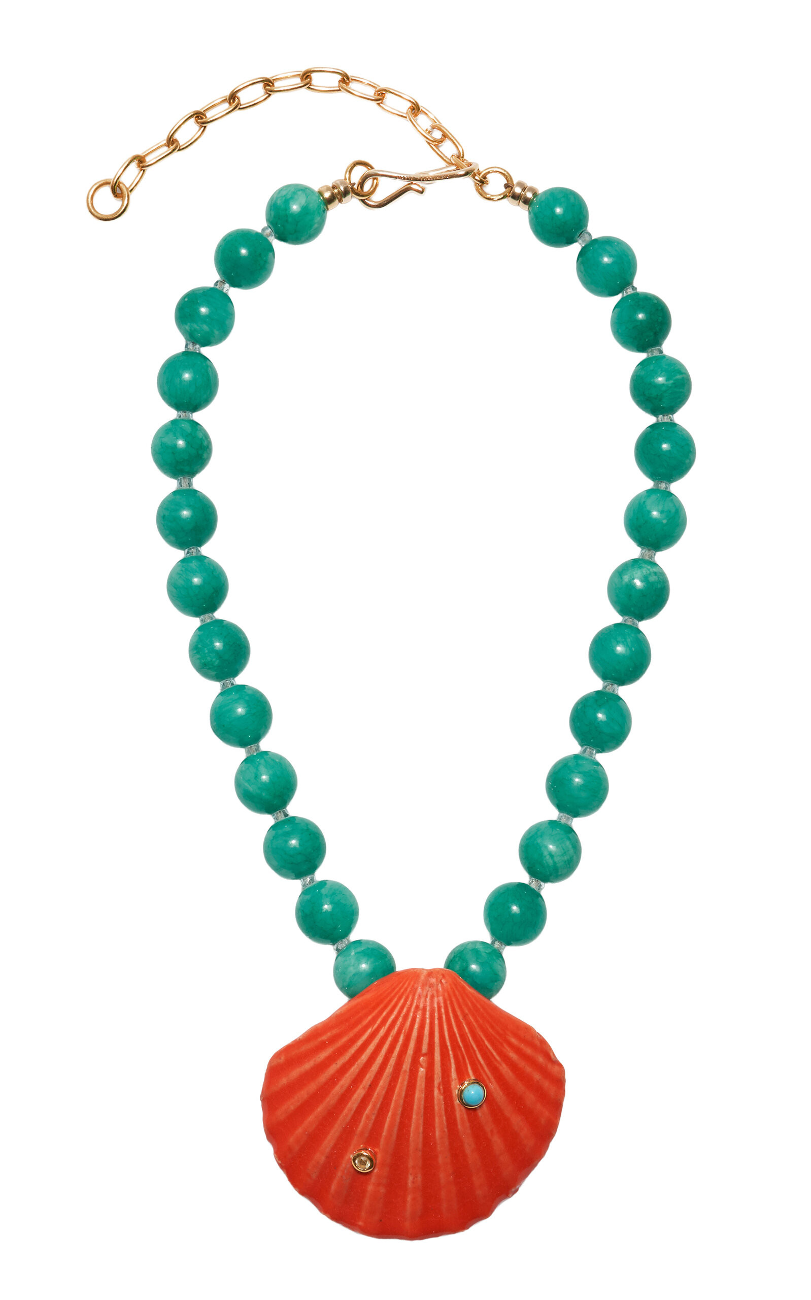 Corfu Gold-Plated Multi-Stone Shell Necklace | Moda Operandi (Global)
