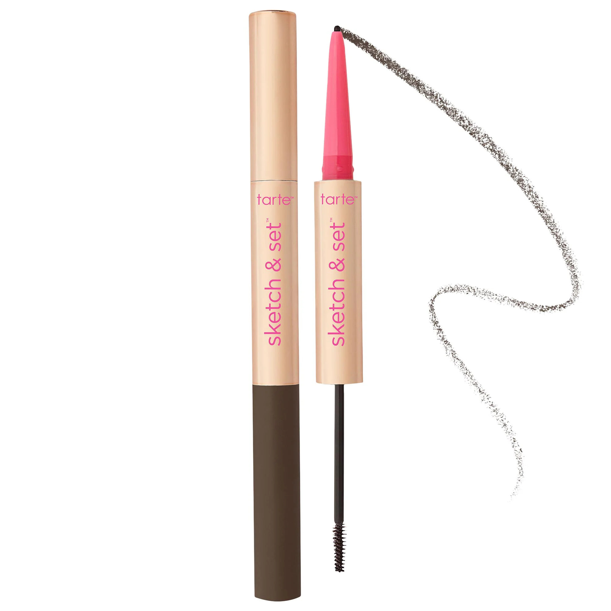 tarte sketch & set eyebrow definer pencil & tinted gel Black Brown | Sephora (US)