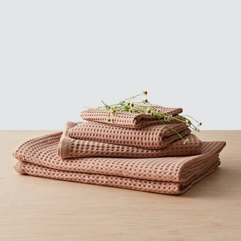 Mara Organic Waffle Bath Sheet Set | The Citizenry