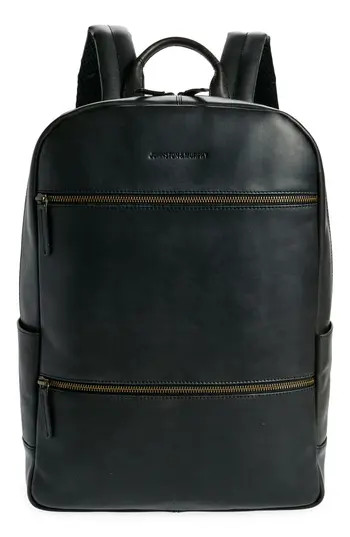 Johnston & Murphy Leather Backpack in Black at Nordstrom Rack | Nordstrom Rack