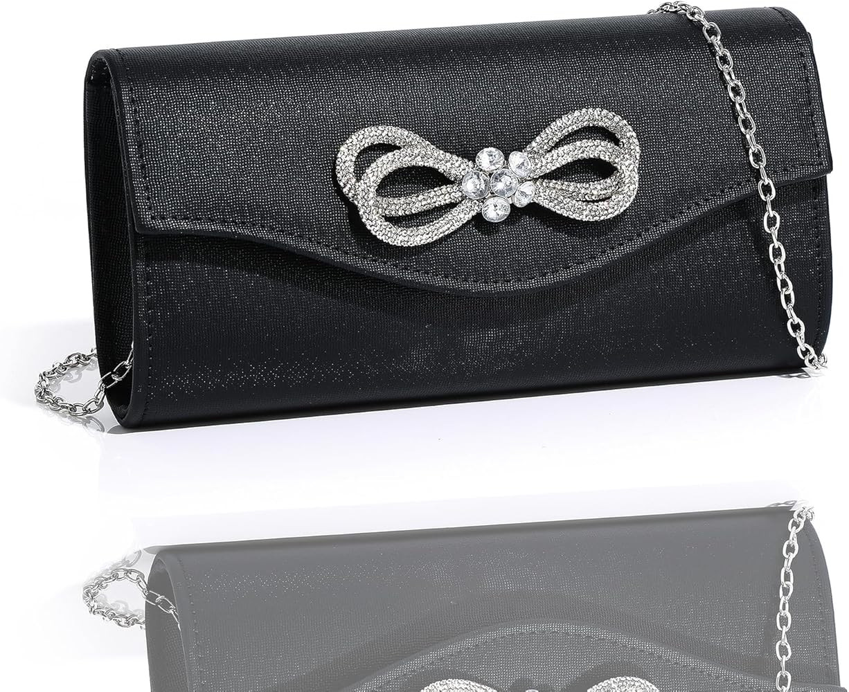 MUDUO Women Diamond Bow Evening Bag Rhinestone Clutch Purse Wedding Prom Purse Formal Cocktail Pa... | Amazon (US)