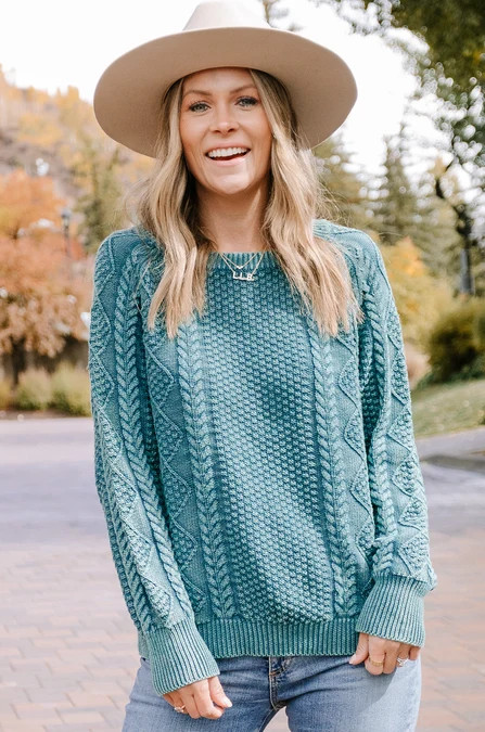Cheyenne Cable Knit Sweater | Amaryllis Apparel