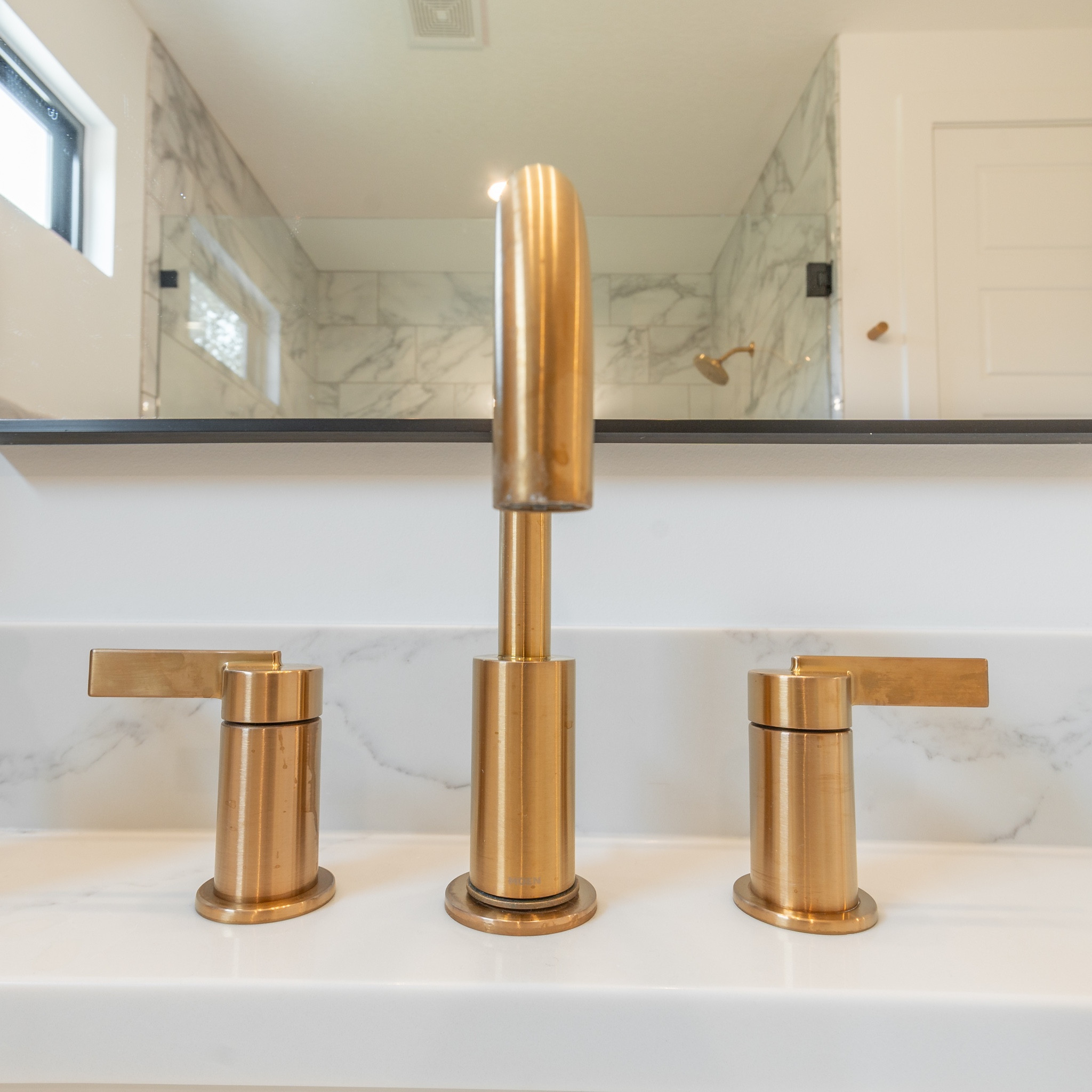 Uplevel your bathroom in style! Gold is back and making a statement in your homes accents and fixtures.  #masterbath #bathroom #plumbing #newconstruction #remodel 

#LTKhome